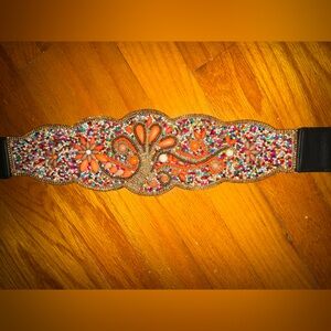 Women's Elastic Vintage Belt Retro Cinch Belts for Jeans Dress Pants orange